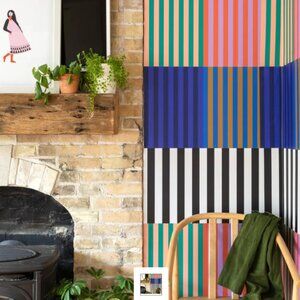 Chasing Paper Peel and Stick Wallpaper - Cleo Stripe Vertical - Unopened